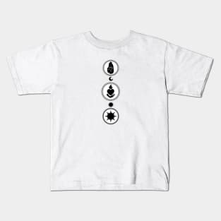 Wicca design, wicca symbols, plus size clothing, witch fashion top, streetwear top, Custom top, gift idea, alt top Kids T-Shirt